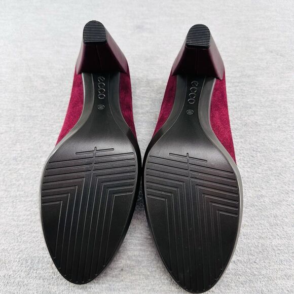 ECCO DANISH - Women's Red Suede Leather Pumps Heels Size 40  B9 - Picture 8 of 8